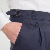 Pantaloni Blu vita alta