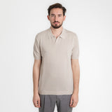 Polo senza bottoni beige